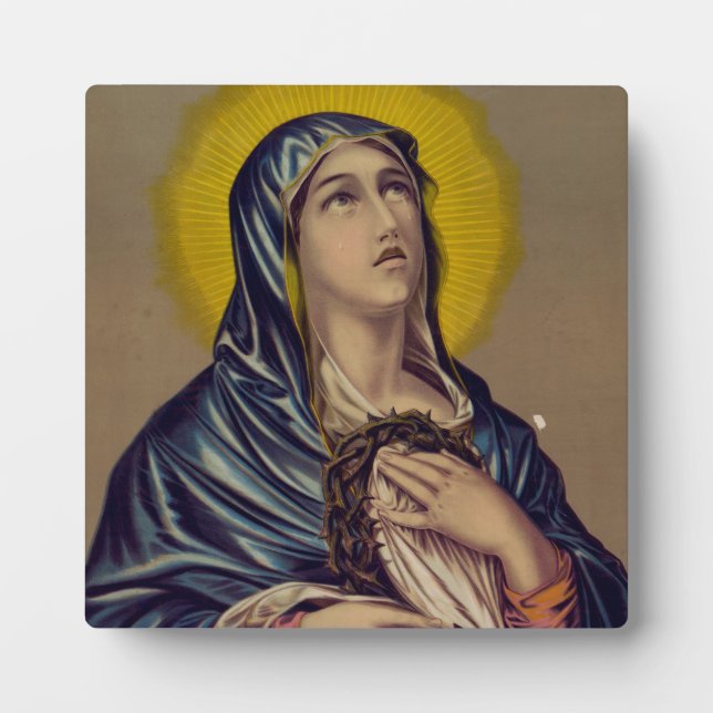 Placa Expositora Stabat Mater Nuestra Señora de los Dolores Arte De (Frente)