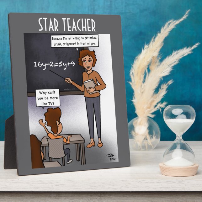 Placa Expositora Star Teacher Plaque (Lado)