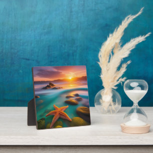 Placa Expositora Starfish en la playa en Dawn