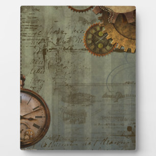 Placa Expositora Steampunk Time Machine