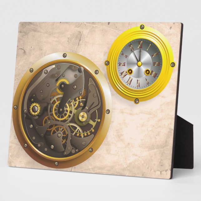 Placa Expositora Steampunk Uhr (Lado)
