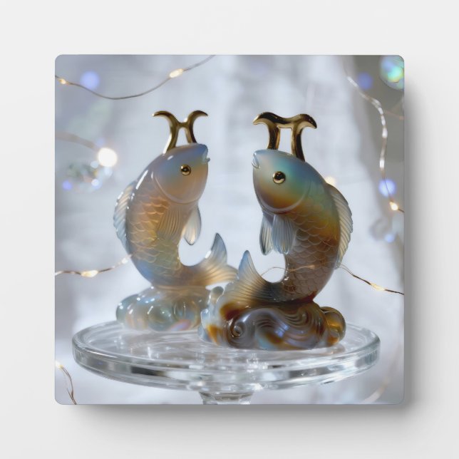 Placa Expositora Sternzeichen Fische Glasskulpturen (Frente)