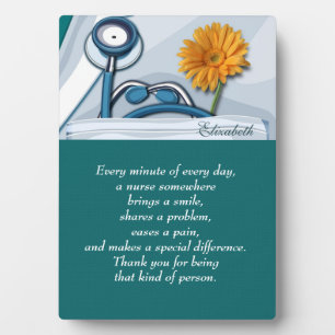 Placa Expositora Stethoscope and Daisy Nurse Appreciation Gift 