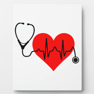 Placa Expositora Stethoscope Heartbeat Corazón
