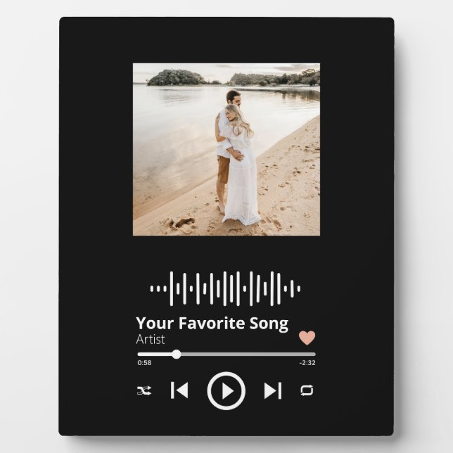 Placa Expositora Su bello momento y canción favorita juntos (Frente)