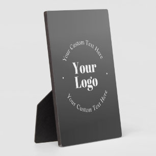 Placa Expositora Su logotipo comercial o diseño y texto editable
