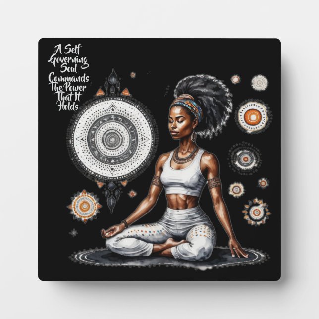 Placa Expositora Su sabiduría autogobierna la meseta con comadreja (Frente)