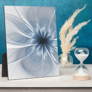 Placa Expositora Suave y delicado flor de fantasía fractal azul