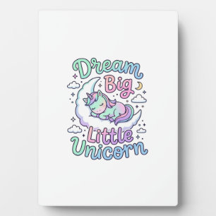 Placa Expositora Sueño de Unicornio Regalo de Unicornio Pequeño Vec