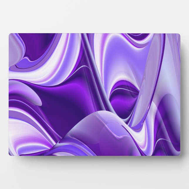 Placa Expositora Sueños del arcoiris de flores moradas (Frente)