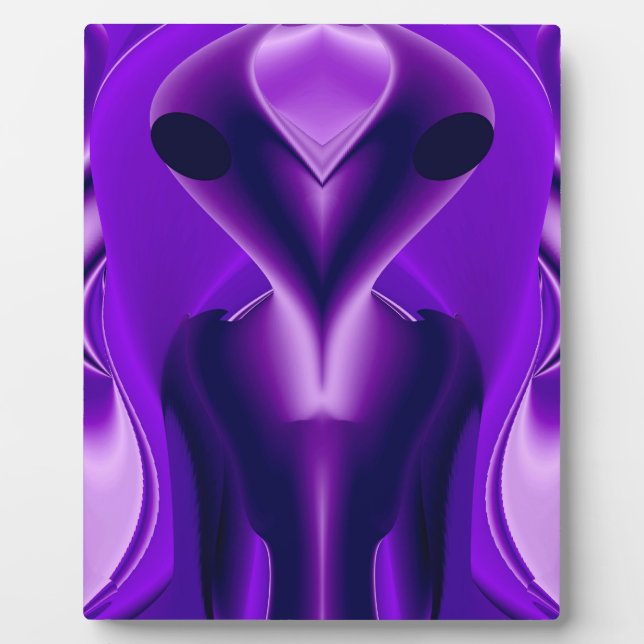 Placa Expositora Sueños del arcoiris púrpura 3D , Alien (Frente)