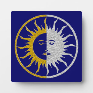 Placa Expositora SUN & MOON Symbol - plata dorada