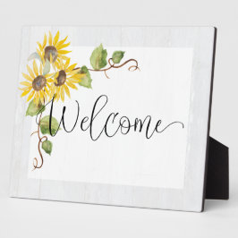 Placa Expositora Sunflower Bienvenidos Easel Boda o Ducha