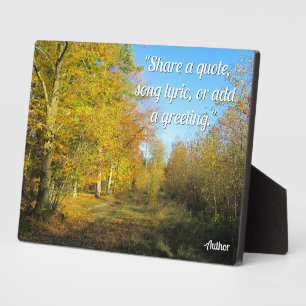 Placa Expositora Sunny Autumn Walk - Personalizado