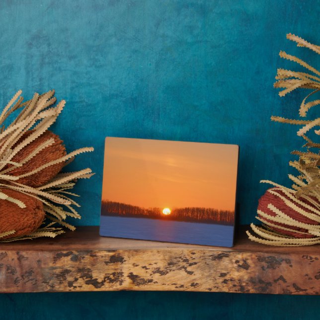 Placa Expositora Sunrise Over Prairie | Manitoba, Canadá (Lado)