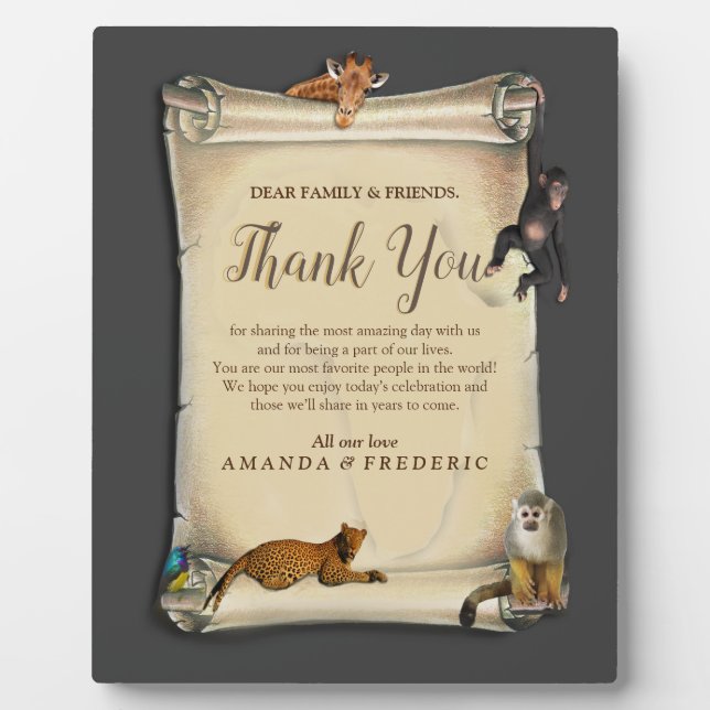 Placa Expositora Sunset de Safari Africano (Frente)