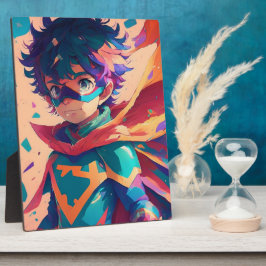 Placa Expositora Superhéroe azul y rojo