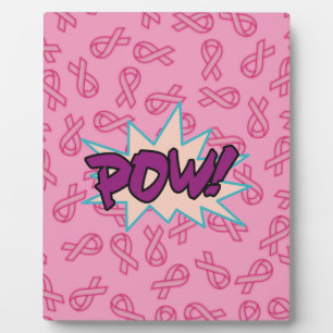 Placa Expositora Superhéroe de cáncer de mama