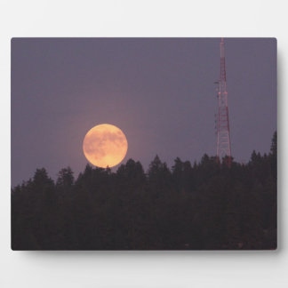 Placa Expositora Superluna de agosto sobre la marejada del paraíso
