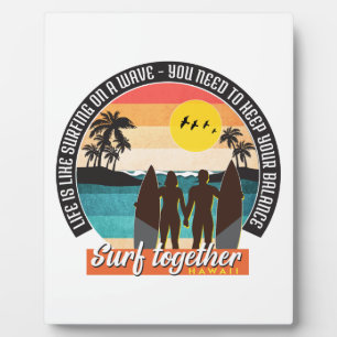 Placa Expositora Surf juntos - Mantenga su equilibrio
