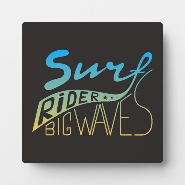 Placa Expositora Surf Rider Big Waves (Frente)