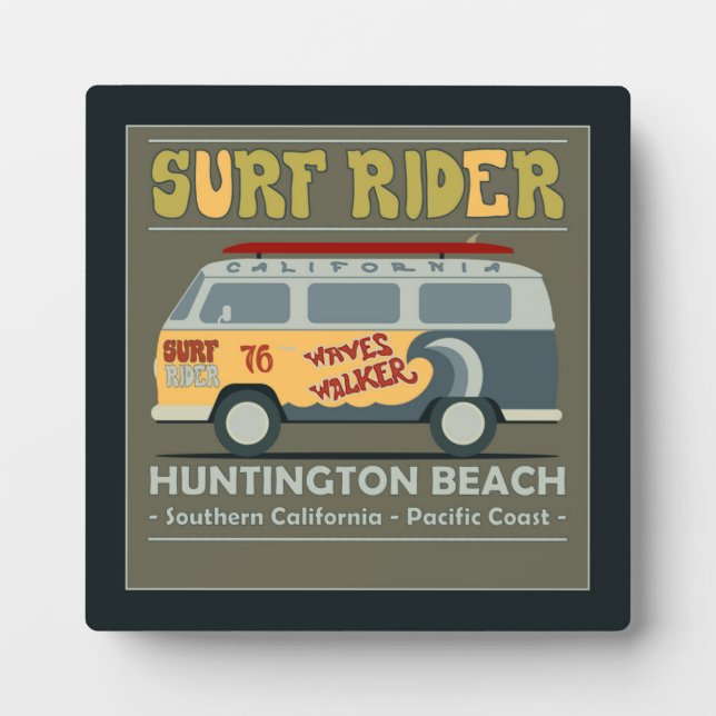 Placa Expositora Surf Rider Huntington Beach Poster (Frente)