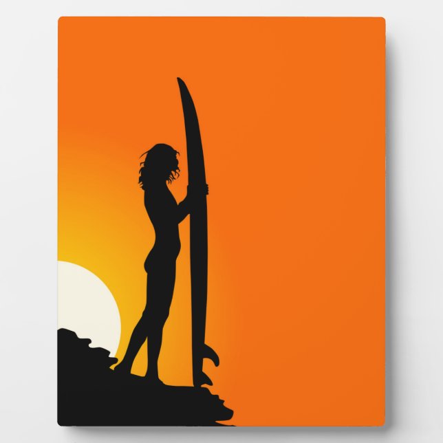 Placa Expositora Surfer Chica Plaque (Frente)