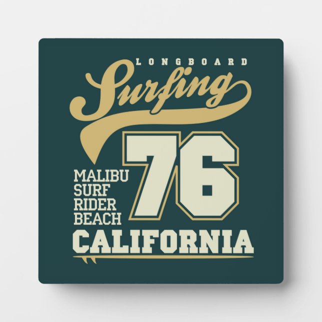 Placa Expositora Surfing de Longboard | California 76 (Frente)