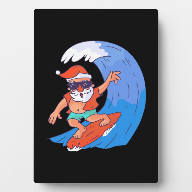 Placa Expositora Surfing Santa (Frente)