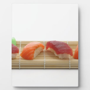Placa Expositora Sushi japonés delicioso delicioso alimento asiátic