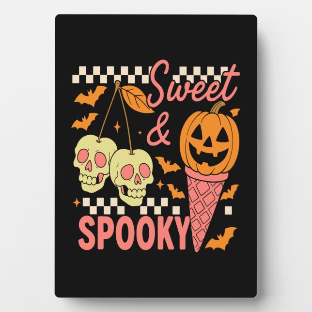 Placa Expositora Sweet and Spooky Cute Halloween (Frente)