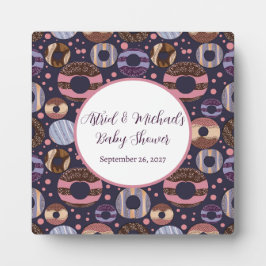 Placa Expositora Sweet Donuts Purple Chica Baby Shower