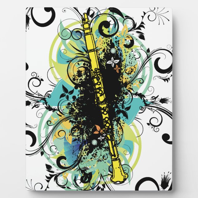 Placa Expositora Swirl Grunge Clarinet (Frente)
