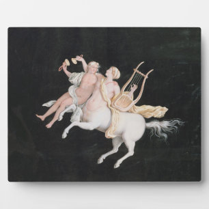 Placa Expositora T31466 Una mujer Centaur y compañera haciendo músi