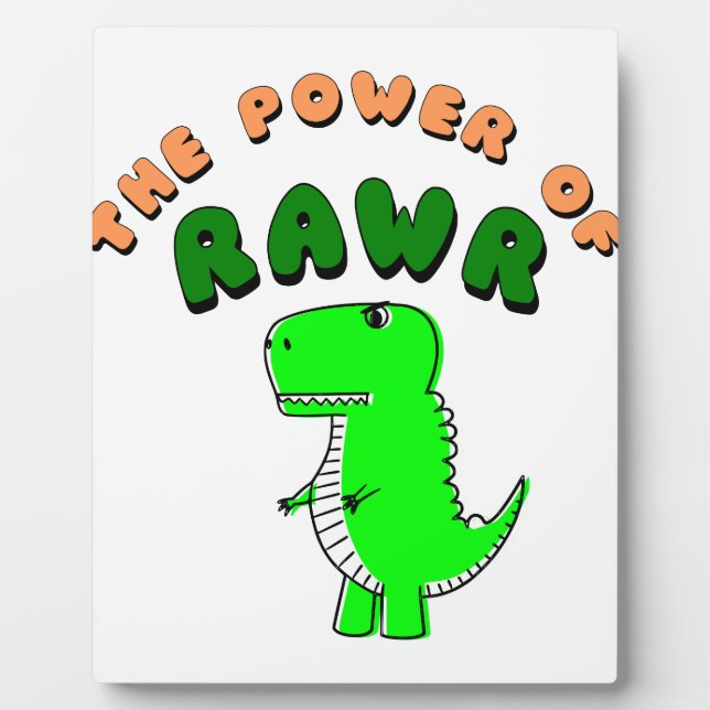 Placa Expositora T-Rex El Poder De RAWR (Frente)