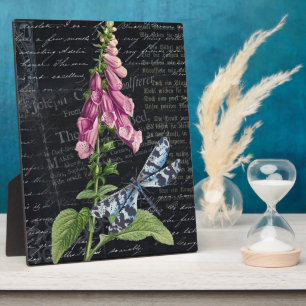 Placa Expositora Tabla botánica de bonito Flor de cosecha y maripos