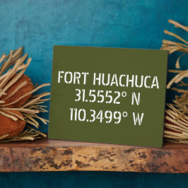 Placa Expositora Tabla de longitud Fort Huachuca Latitude