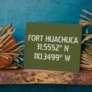 Placa Expositora Tabla de longitud Fort Huachuca Latitude