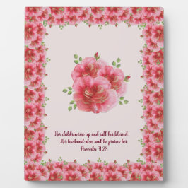 Placa Expositora Tabla enmarcada Rosa Top 8 x 10