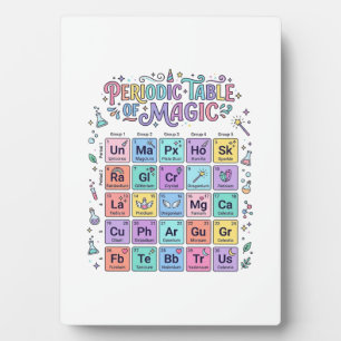Placa Expositora Tabla periódica de magia de unicornio Regalo lindo