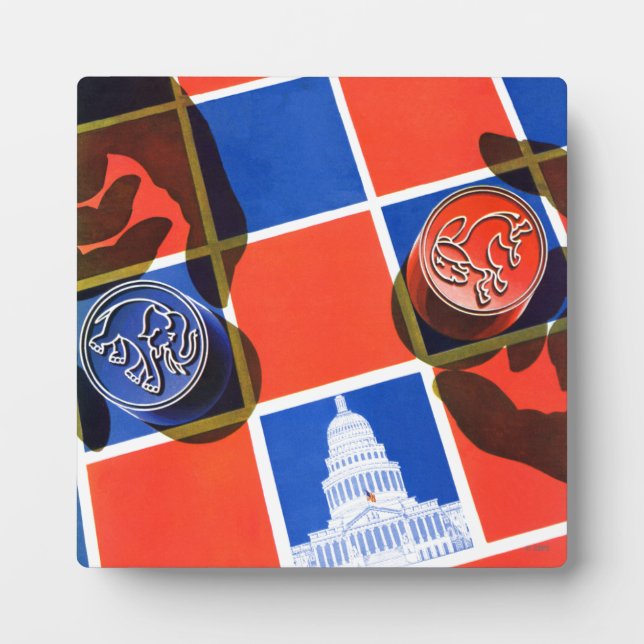 Placa Expositora tablero de ajedrez electoral (Frente)