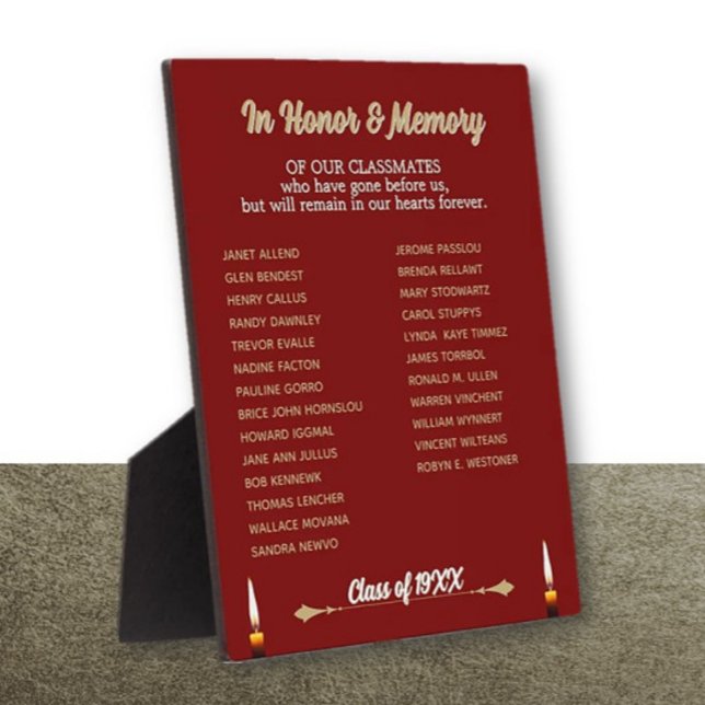 Placa Expositora Tablero de tributo a la Reunión de Clase (Subido por el creador)