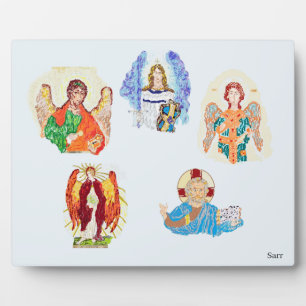 Placa Expositora Tabletop con caballete: Archangels / Cristo