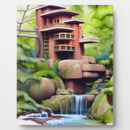 Placa Expositora Tabletop de arte digital de la casa de árbol arqui