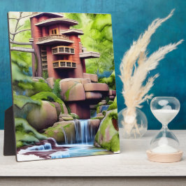 Placa Expositora Tabletop de arte digital de la casa de árbol arqui