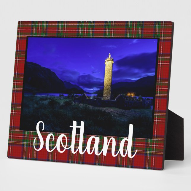 Placa Expositora Tabletop de Monumento Glenfinnan de Escocia (Lado)