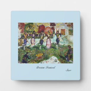 Placa Expositora Tabletop Plaque Easel & Canvas : Festival de Greci