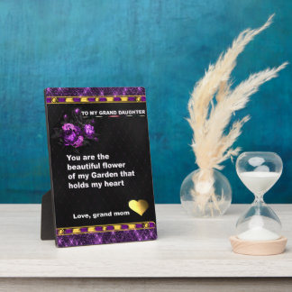 Placa Expositora Tabletop Plaque, regalo a mi nieta citas