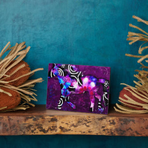 Placa Expositora Tabletop Plaque Whimsical Abstract Horario Arte Az