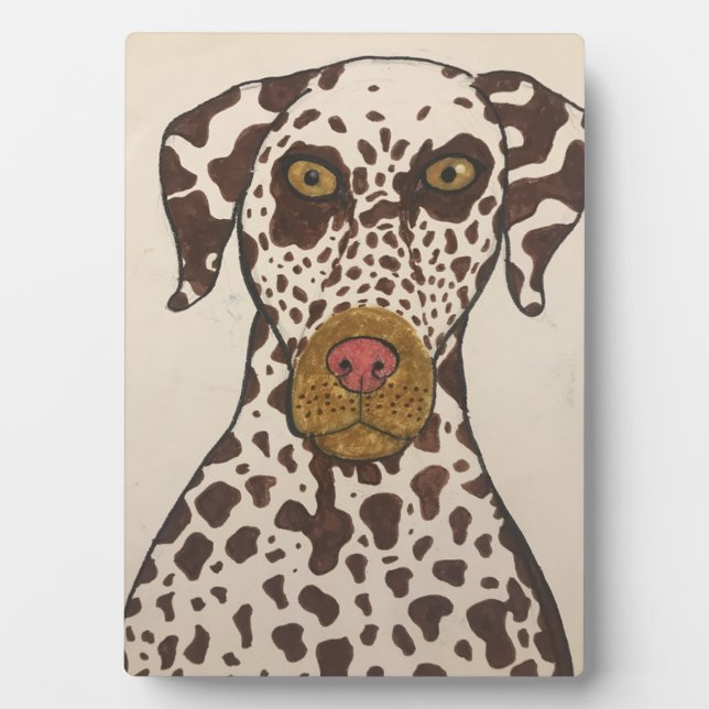 Placa Expositora Tabletop Plaque with Dalmatian image (Frente)